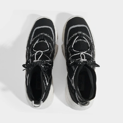 Shop Kenzo K-sock Slip On Trainers In Black Polyester