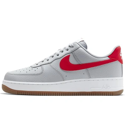 Shop Nike Air Force 1 '07 Sneaker In Grey/ White/ Brown/ Red