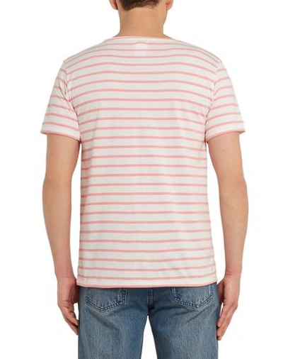 Shop Armor-lux T-shirt In Salmon Pink