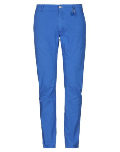 Shop Grey Daniele Alessandrini Pants In Bright Blue