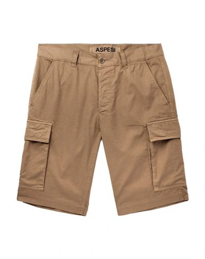 Shop Aspesi Shorts & Bermuda Shorts In Khaki