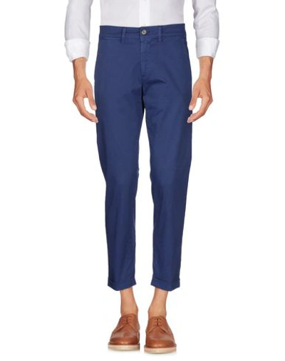 Shop Jeckerson Man Pants Blue Size 29 Cotton, Elastane