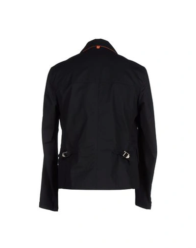 Shop Dondup Double Breasted Pea Coat In Black