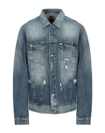 Grey Daniele Alessandrini Denim Outerwear In Blue