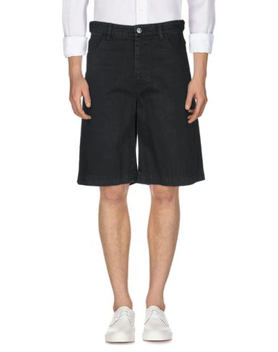 Shop Raf Simons Man Denim Shorts Black Size 33 Cotton