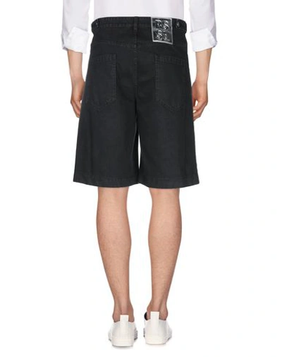 Shop Raf Simons Man Denim Shorts Black Size 33 Cotton