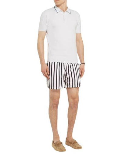 Shop Tod's Swim Shorts In White