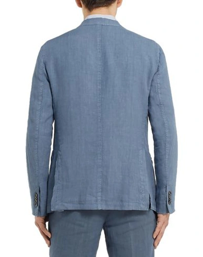 Shop Boglioli Suit Jackets In Slate Blue