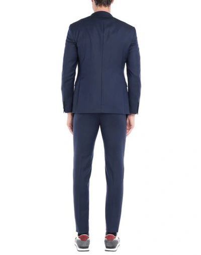 Shop Tonello Man Suit Midnight Blue Size 40 Virgin Wool
