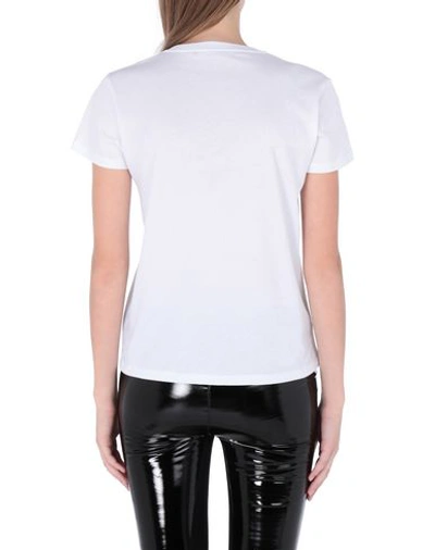 Shop Karl Lagerfeld Address Logo T-shirt Woman T-shirt White Size L Cotton