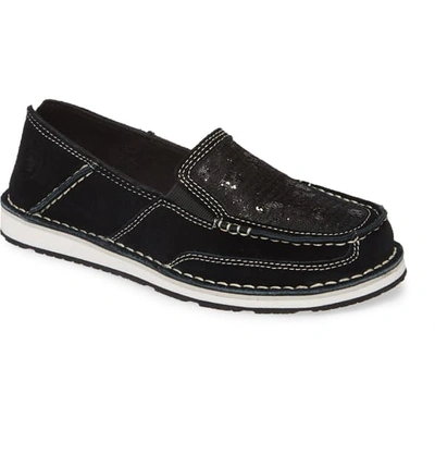 Shop Ariat Cruiser Slip-on Loafer In Black Leather/ Sequins