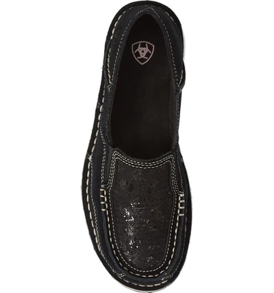 Shop Ariat Cruiser Slip-on Loafer In Black Leather/ Sequins