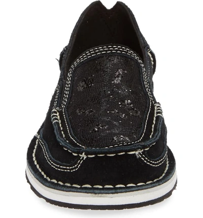 Shop Ariat Cruiser Slip-on Loafer In Black Leather/ Sequins