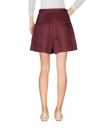 Shop Golden Goose Woman Shorts & Bermuda Shorts Deep Purple Size S Linen