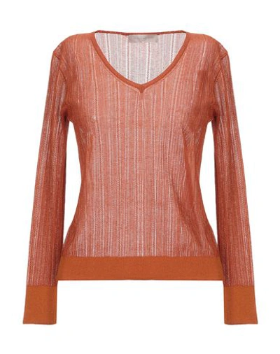 Shop L'autre Chose L' Autre Chose Woman Sweater Brown Size L Viscose, Polyamide