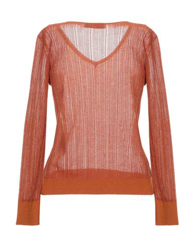 Shop L'autre Chose L' Autre Chose Woman Sweater Brown Size L Viscose, Polyamide