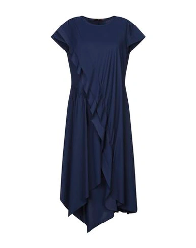 Shop High By Claire Campbell Knee-length Dress In Dark Blue