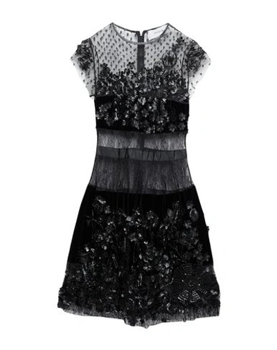Shop Amen Couture Woman Mini Dress Black Size 4 Polyester, Polyamide, Glass, Polyurethane, Viscose