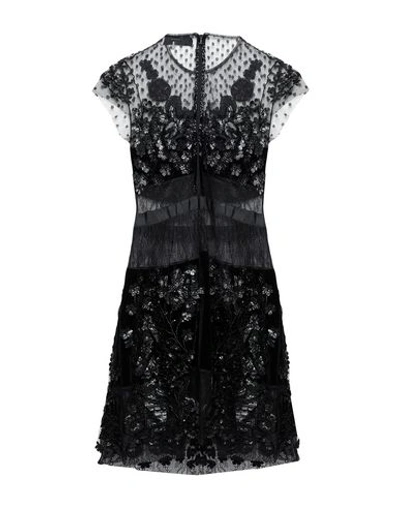 Shop Amen Couture Woman Mini Dress Black Size 4 Polyester, Polyamide, Glass, Polyurethane, Viscose