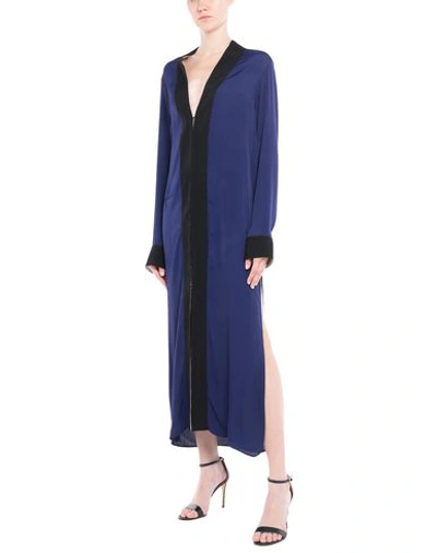 Shop Haider Ackermann Woman Midi Dress Midnight Blue Size 6 Rayon, Silk