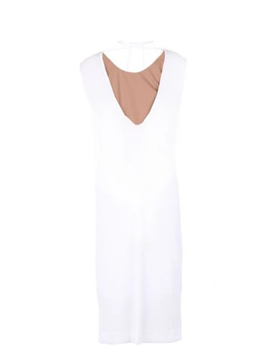 Shop Fisico Woman Mini Dress White Size M Polyamide, Elastane, Polyester