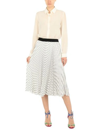 Shop Karl Lagerfeld 3/4 Length Skirts In White
