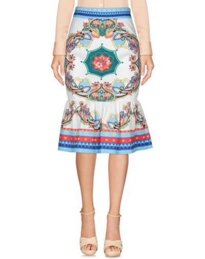 Shop Amuse Knee Length Skirt In White