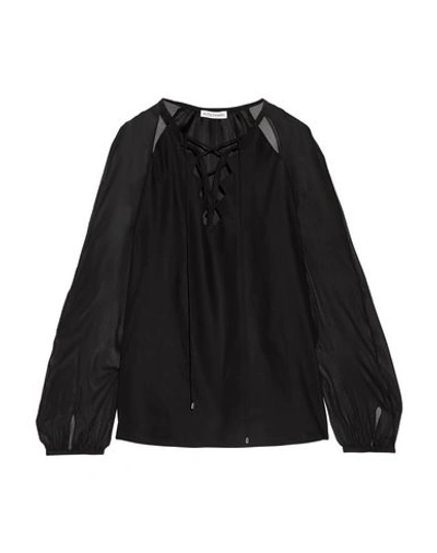 Shop Altuzarra Silk Shirts & Blouses In Black