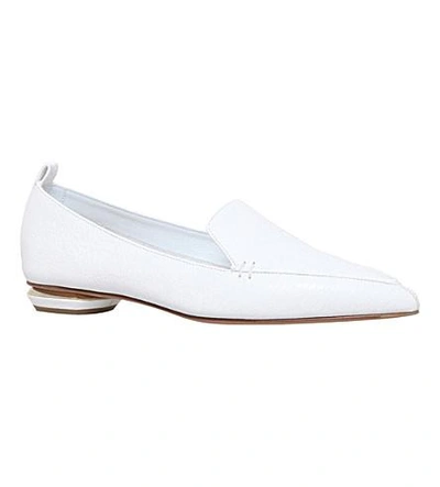 Shop Nicholas Kirkwood Pointy Slippers In White