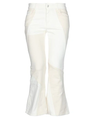Shop Alexander Mcqueen Woman Jeans Beige Size 29 Cotton, Elastane