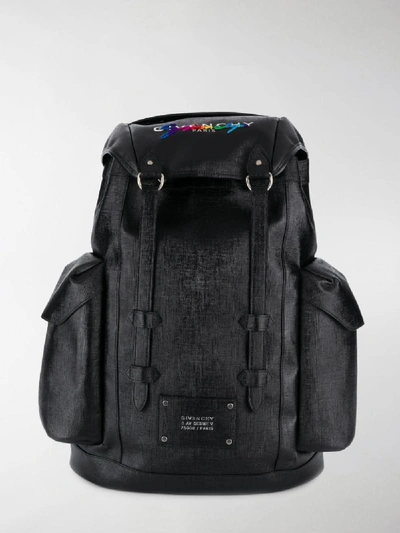 Shop Givenchy Rainbow Signature Backpack In Black