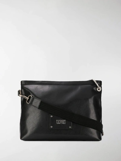 Shop Givenchy Logo Patch Messenger Bag In Black