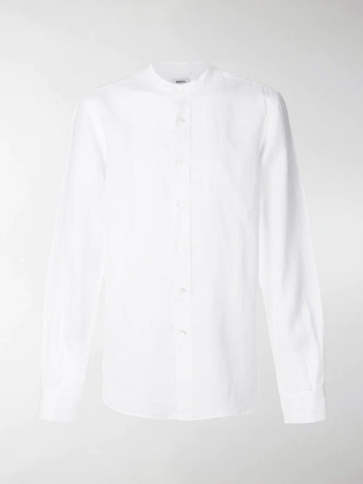 Shop Aspesi Mandarin-collar Shirt In White