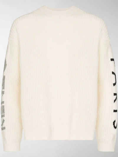 Shop Kenzo Paris Logo Sweater In Neutrals