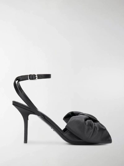 Shop Balenciaga Bow Sandals In Black
