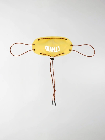 Shop Heron Preston Casual Pollution Mask In Yellow