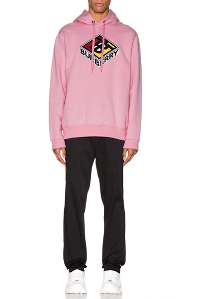 Shop Burberry Hoodie In Candy Pink