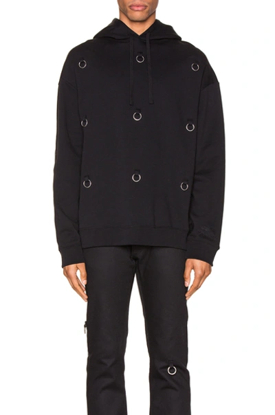 Shop Raf Simons Rings Hoodie In Black