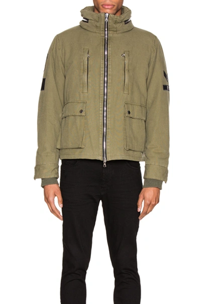 Shop Amiri Military Stand Collar Jacket In Green