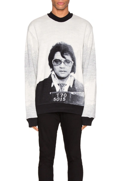 Shop Alchemist Elvis Crewneck In Black & White