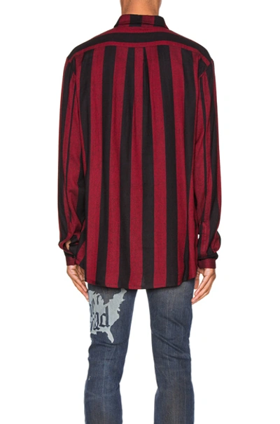Shop Alchemist Flynn Striped Shirt In Black & Red