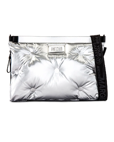 Shop Maison Margiela Two-way Glam Slam Bag In Silver