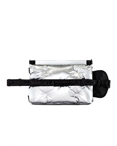 Shop Maison Margiela Two-way Glam Slam Bag In Silver