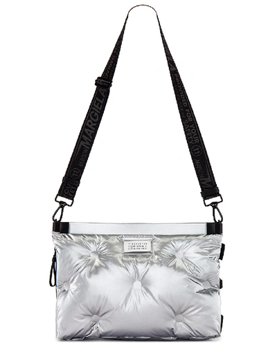 Shop Maison Margiela Two-way Glam Slam Bag In Silver