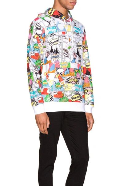 Shop Comme Des Garçons Shirt Comme Des Garcons Shirt Hoodie In Novelty,white In Print