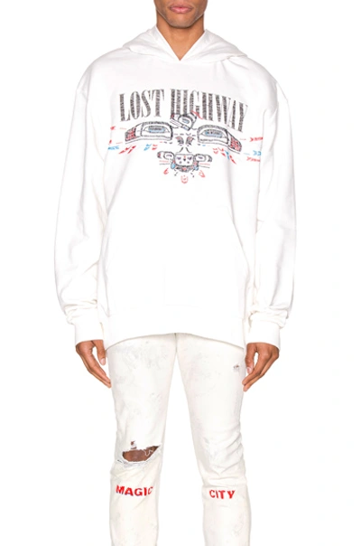 Shop Alchemist Lost Highway Tweed Hoodie In Cream