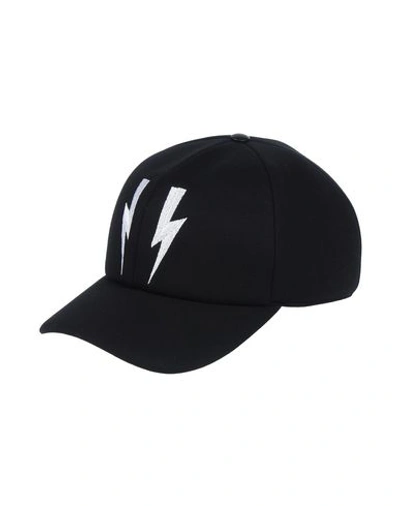 Shop Neil Barrett Hats In Black