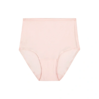 Shop Chantelle Soft Stretch Light Pink High-waist Briefs