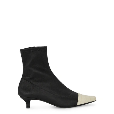 Shop By Far Karl 40 Black Stretch-leather Ankle Boots