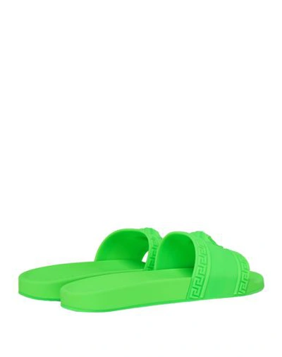 Shop Versace Sandals In Acid Green